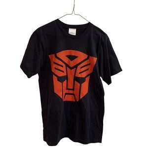 Transformers Autobots Men’s Graphic T Shirt Black and Red Crewneck